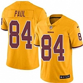 Nike Men & Women & Youth Redskins 84 Niles Paul Gold Color Rush Limited Jersey,baseball caps,new era cap wholesale,wholesale hats